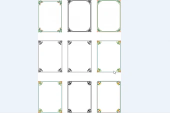 مجموعه14 وکتور قاب اسلیمی
